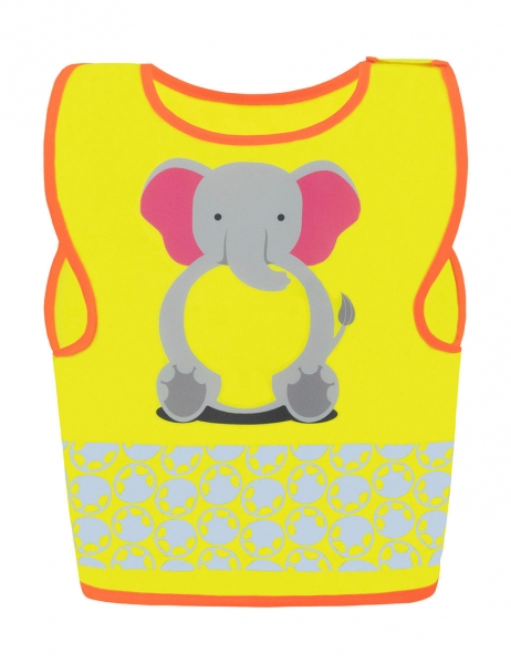 Detská bezpečnostná vesta Funtastic Wildlife - elephant yellow
