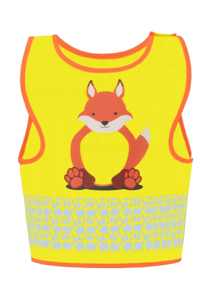 Detská bezpečnostná vesta Funtastic Wildlife - fox yellow