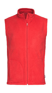 Fleece Vest - scarlet red