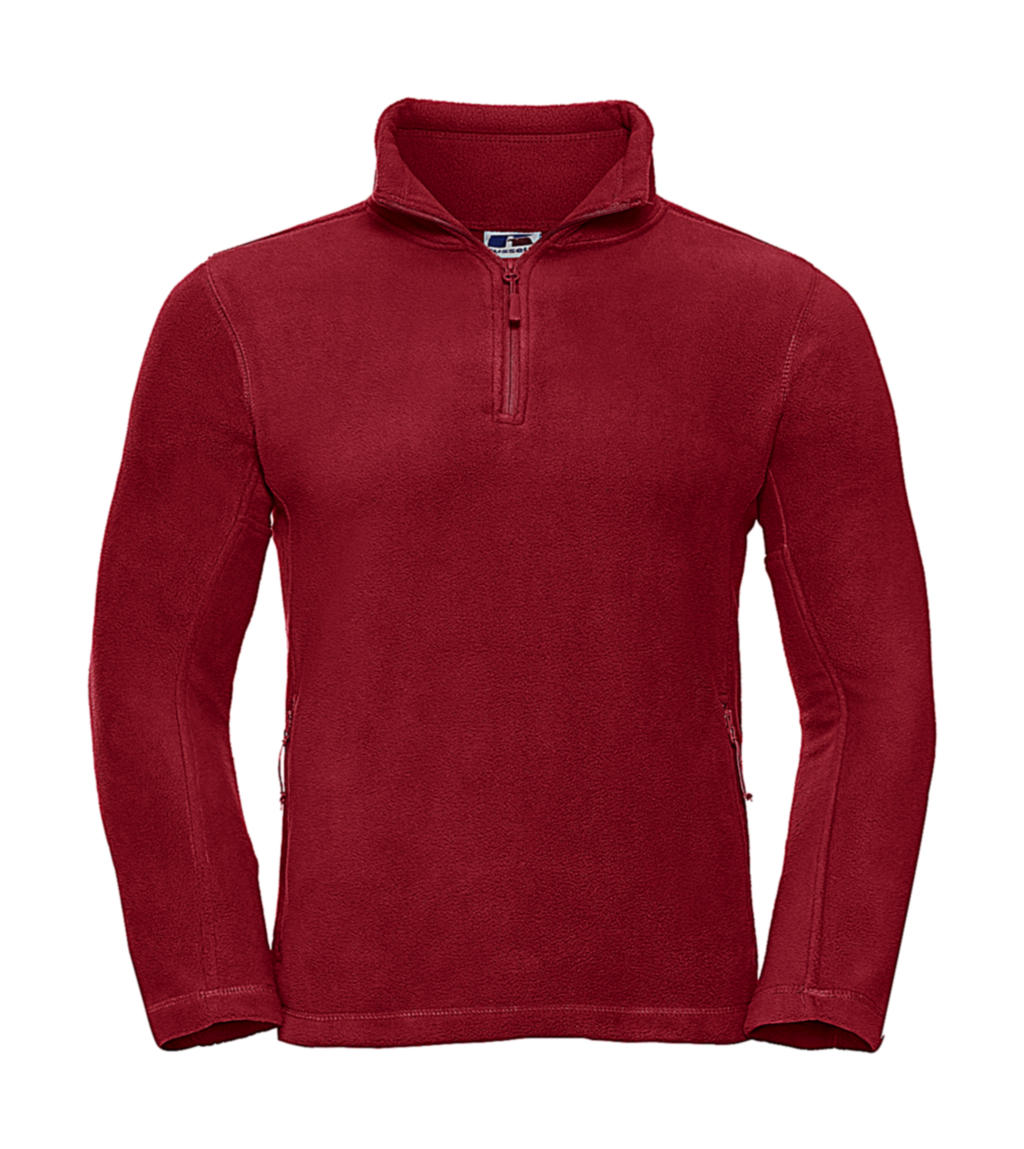 Fleecová bunda s krátkym zipsom - classic red