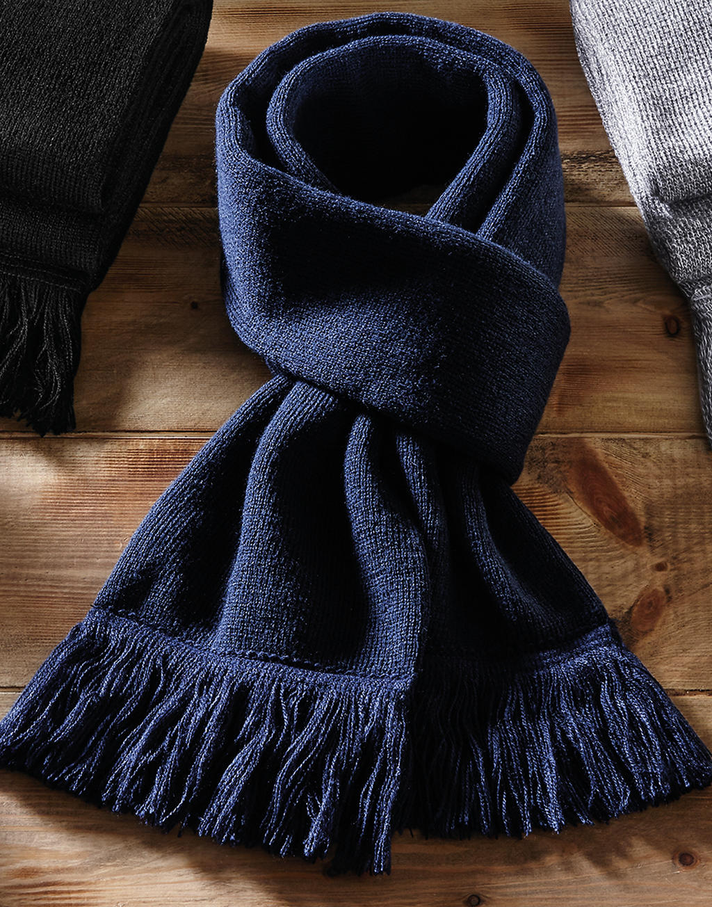 Klasický pletený šál - black