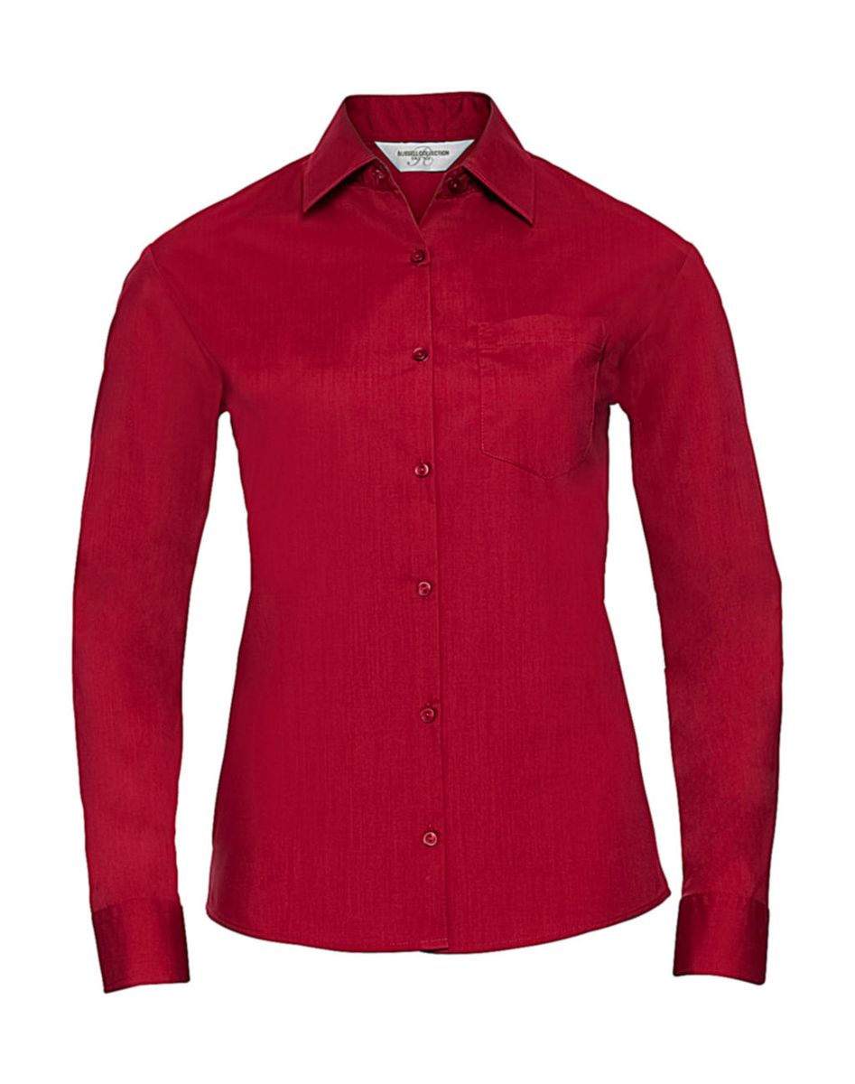 Blúzka Poplin s dlhými rukávmi - classic red