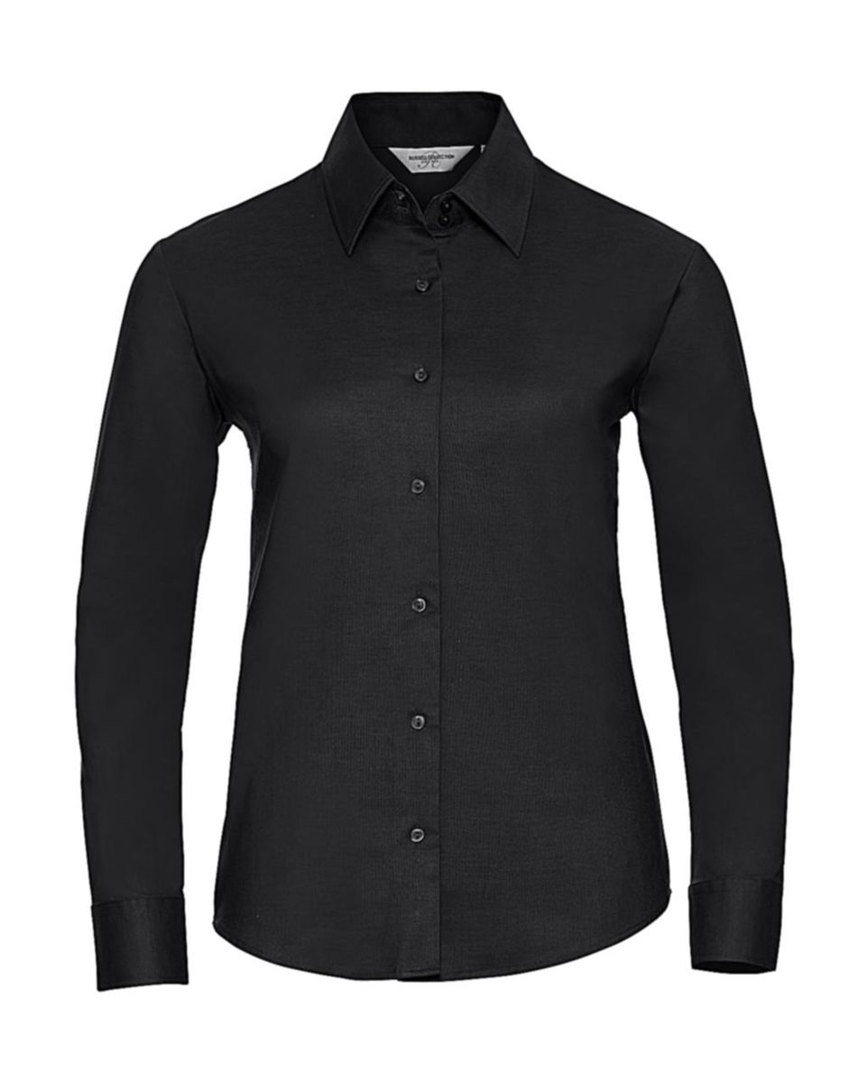 Blúzka s dlhými rukávmi Oxford - black