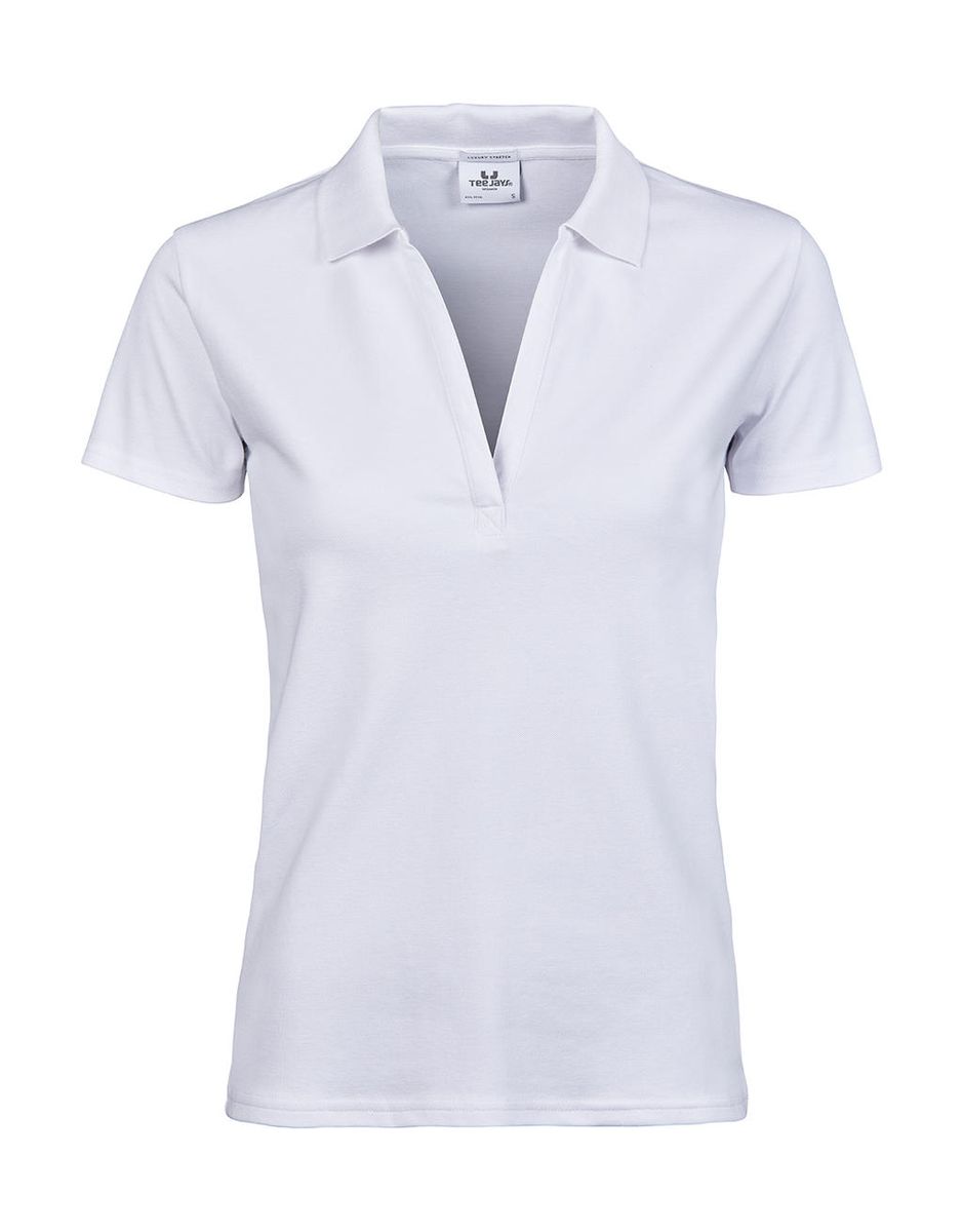 Dámske polotričko Luxury Stretch V - white