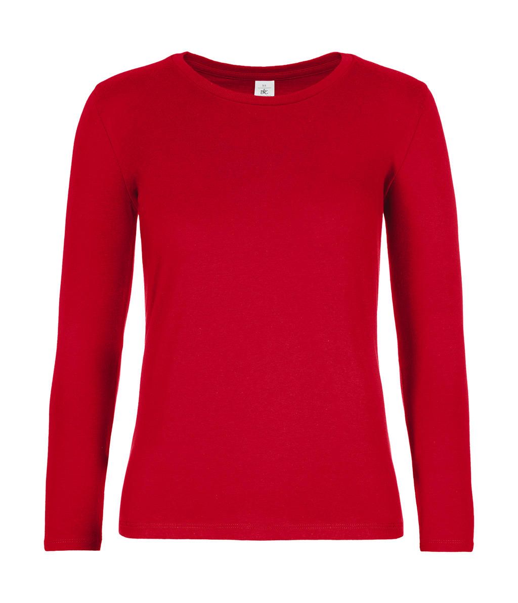 Dámske tričko s dlhými rukávmi #E190 - red
