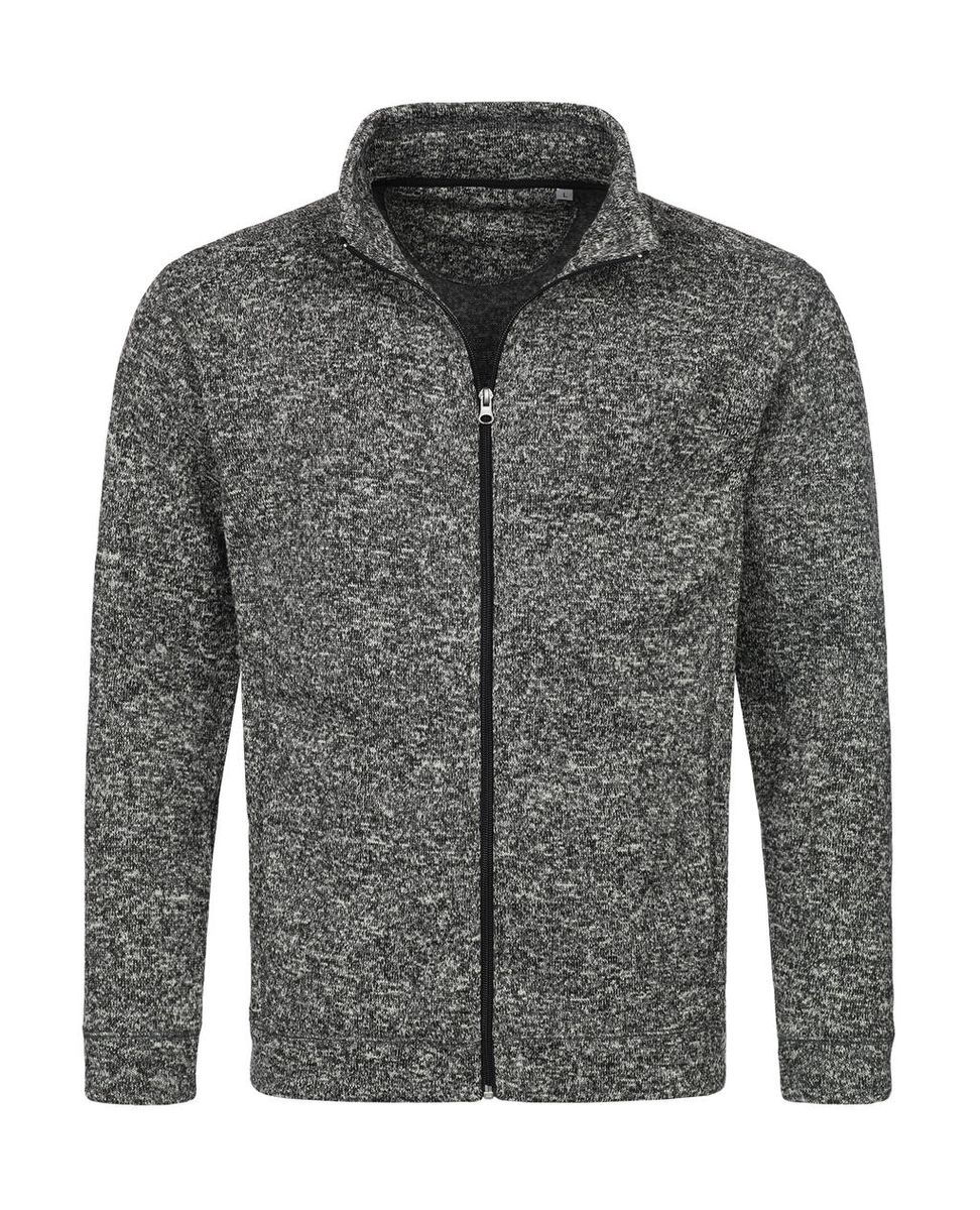 Knit Fleece Jacket - dark grey melange