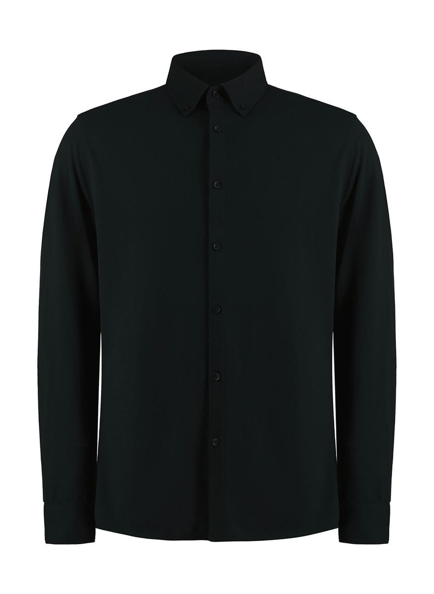 Košeľa Tailored Fit Superwash® 60º Pique - black