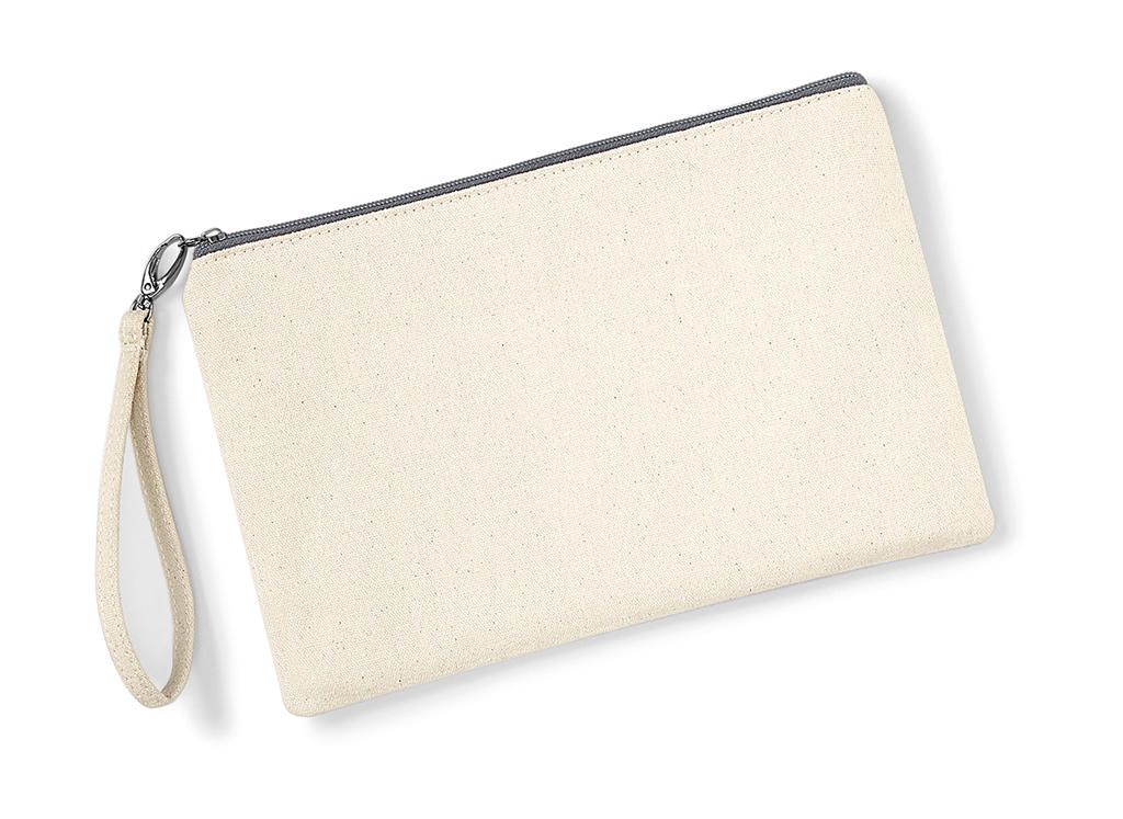 Kozmetická taštička Canvas Wristlet Pouch - natural/light grey