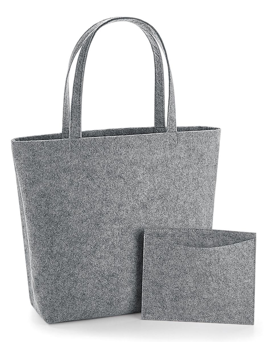 Plstený Shopper - charcoal melange