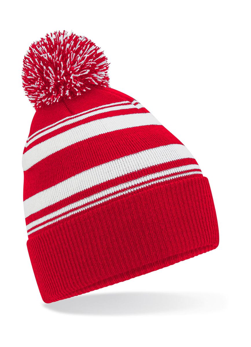 Pruhovaná fanúšková čiapka - classic red/white