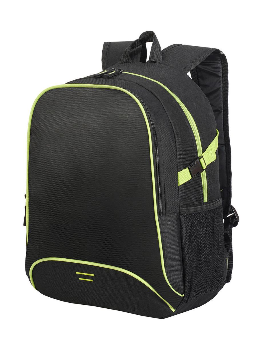 Ruksak Basic Osaka - black/lime green