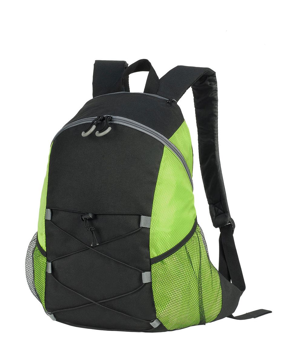 Ruksak Chester - black/lime green