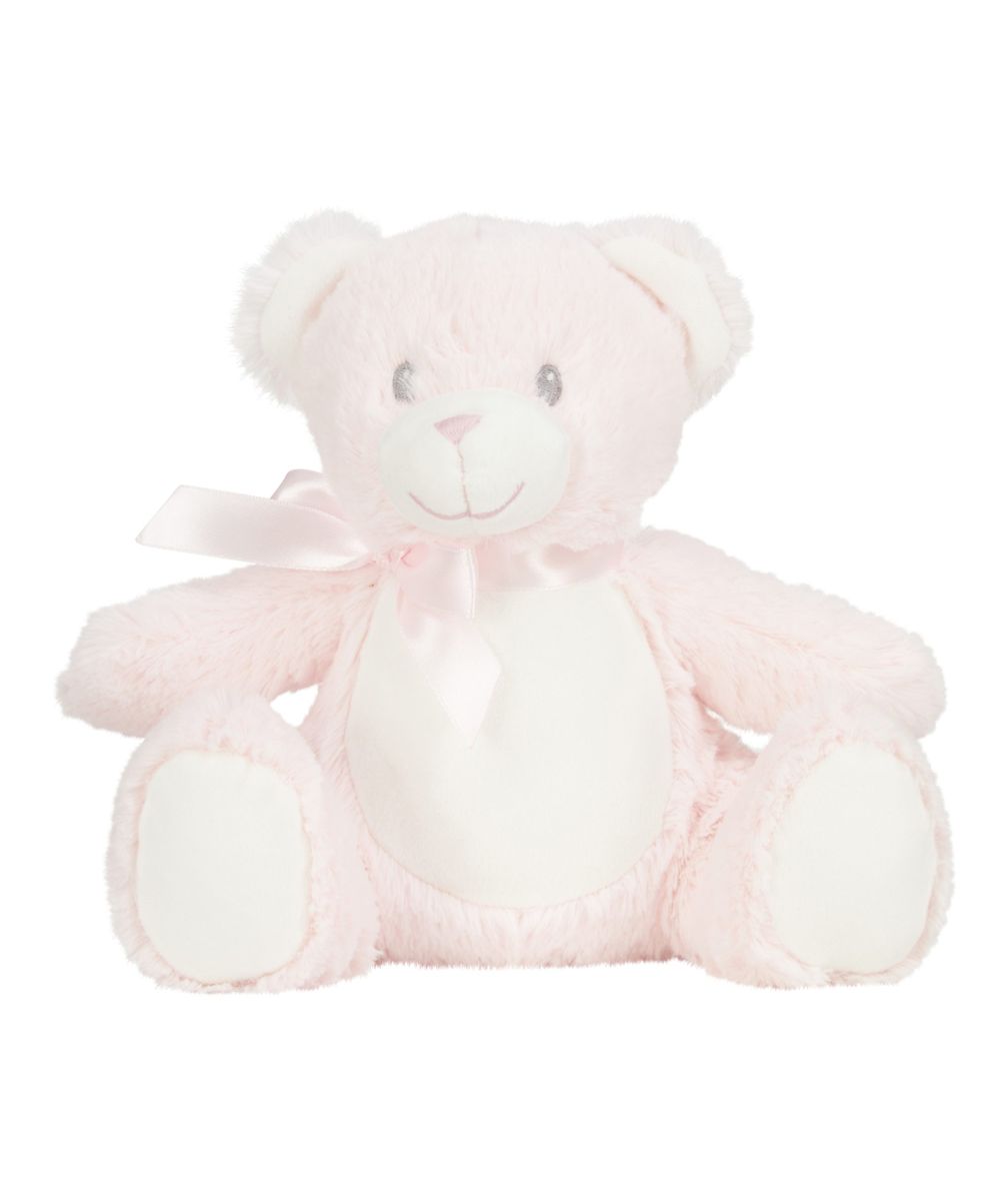 Ružový plyšový medveď Teddy s potlačou