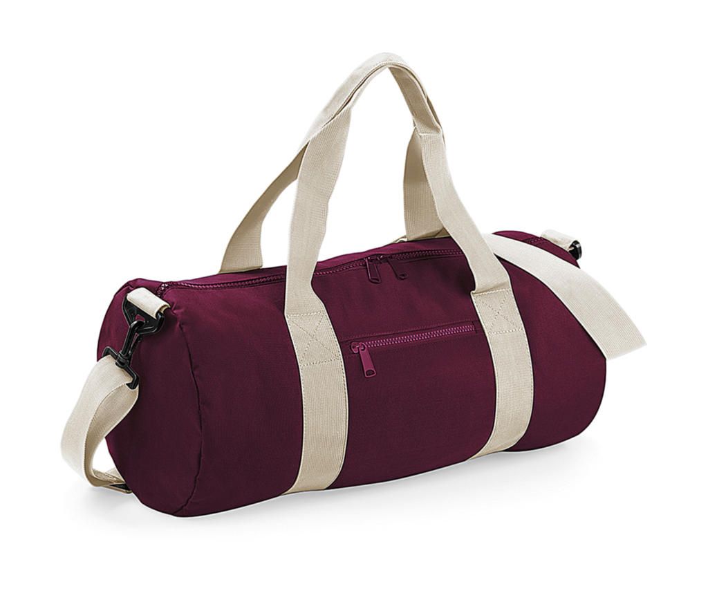 Taška Original Barrel - burgundy/off white