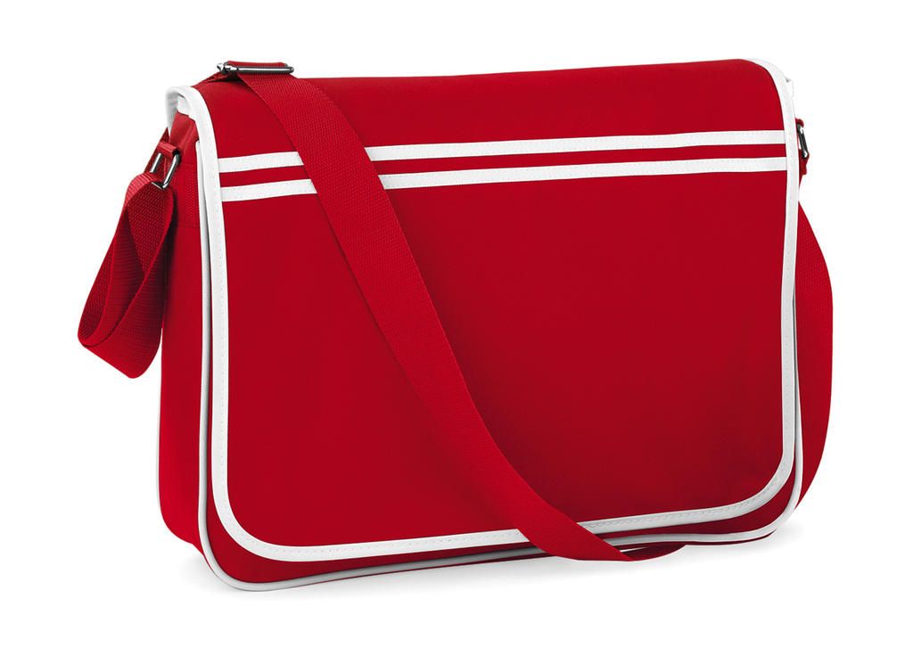 Taška Retro Messenger - classic red/white