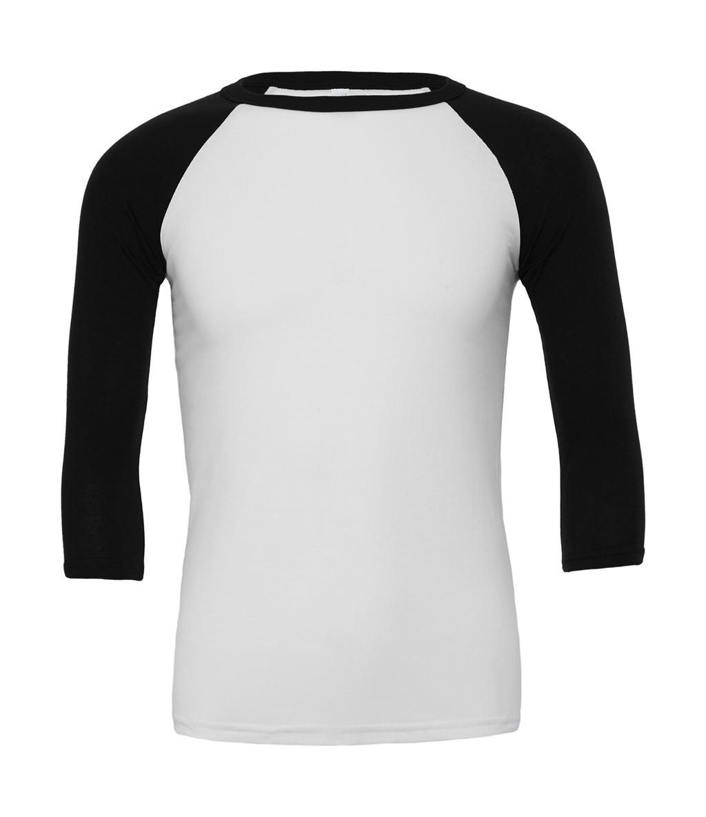 Tričko 3/4 Sleeve Baseball - white/black