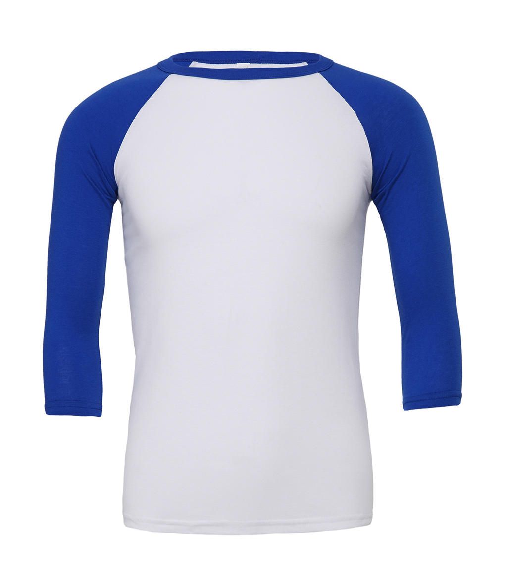 Tričko 3/4 Sleeve Baseball - white/true royal