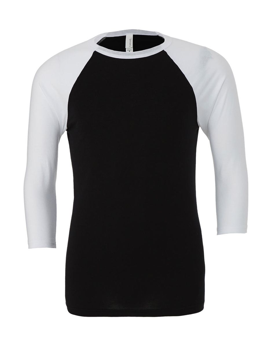 Tričko 3/4 Sleeve Baseball - black/white