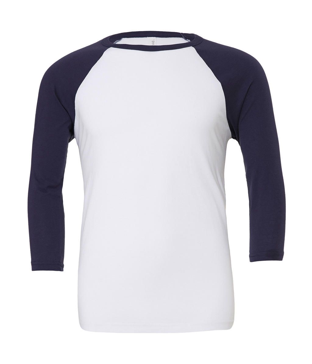 Tričko 3/4 Sleeve Baseball - white/navy