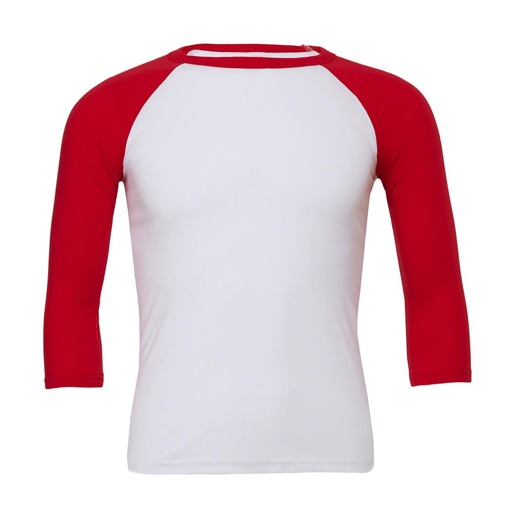 Tričko 3/4 Sleeve Baseball - white/red